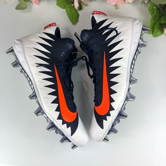 Cleats Nike Alpha Menace Blue White Orange Sz 18 - Picture 4 of 8